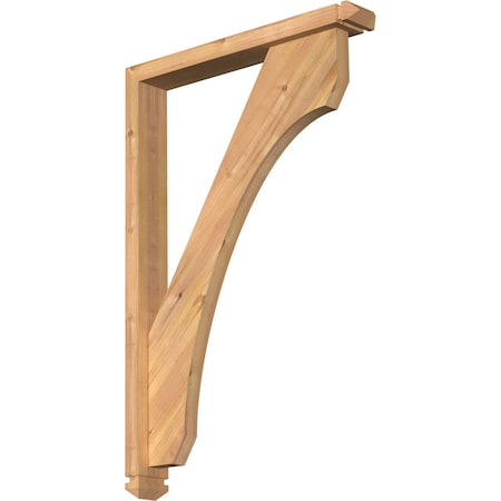 Legacy Arts And Crafts Smooth Bracket W/ Offset Brace, Western Red Cedar, 3 1/2W X 24D X 36H